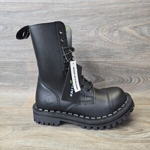 Dolls Kill Altercore Combat Boots Women 5 Black Lace  Punk Goth Grunge READ FLAW